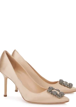 Hangisi 90 silk-satin pumps