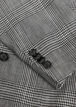 Hanry checked cotton and linen-wool blazer