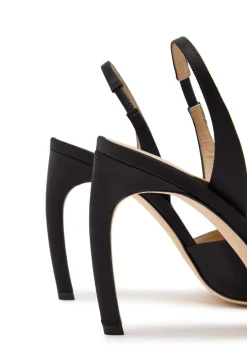 Harlow 100 satin slingback sandals