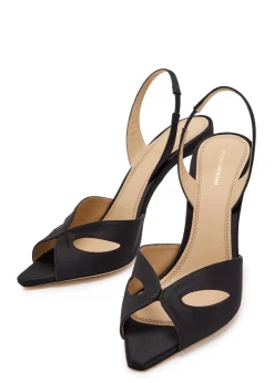 Harlow 100 satin slingback sandals