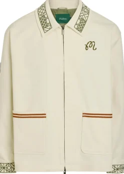 Harvets embroidered stretch-denim jacket