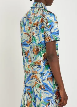 Haut sequin-embellished shirt