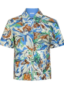 Haut sequin-embellished shirt