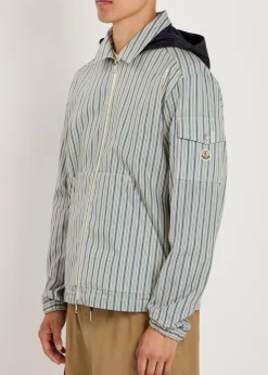Havas striped hooded cotton jacket