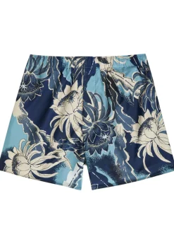 Hawaiian printed shell swim shorts