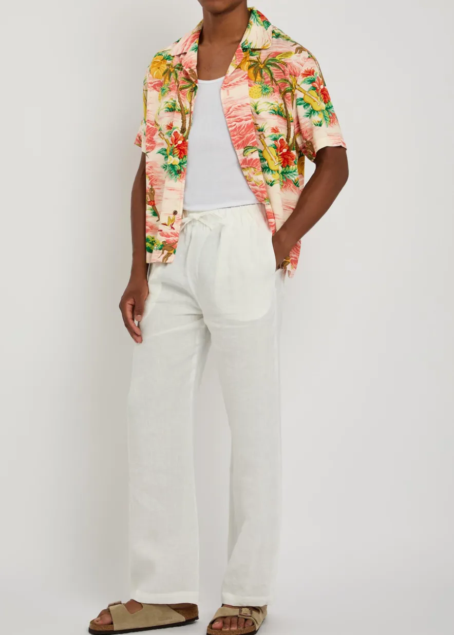 Hawaiian Vacation printed rayon poplin shirt