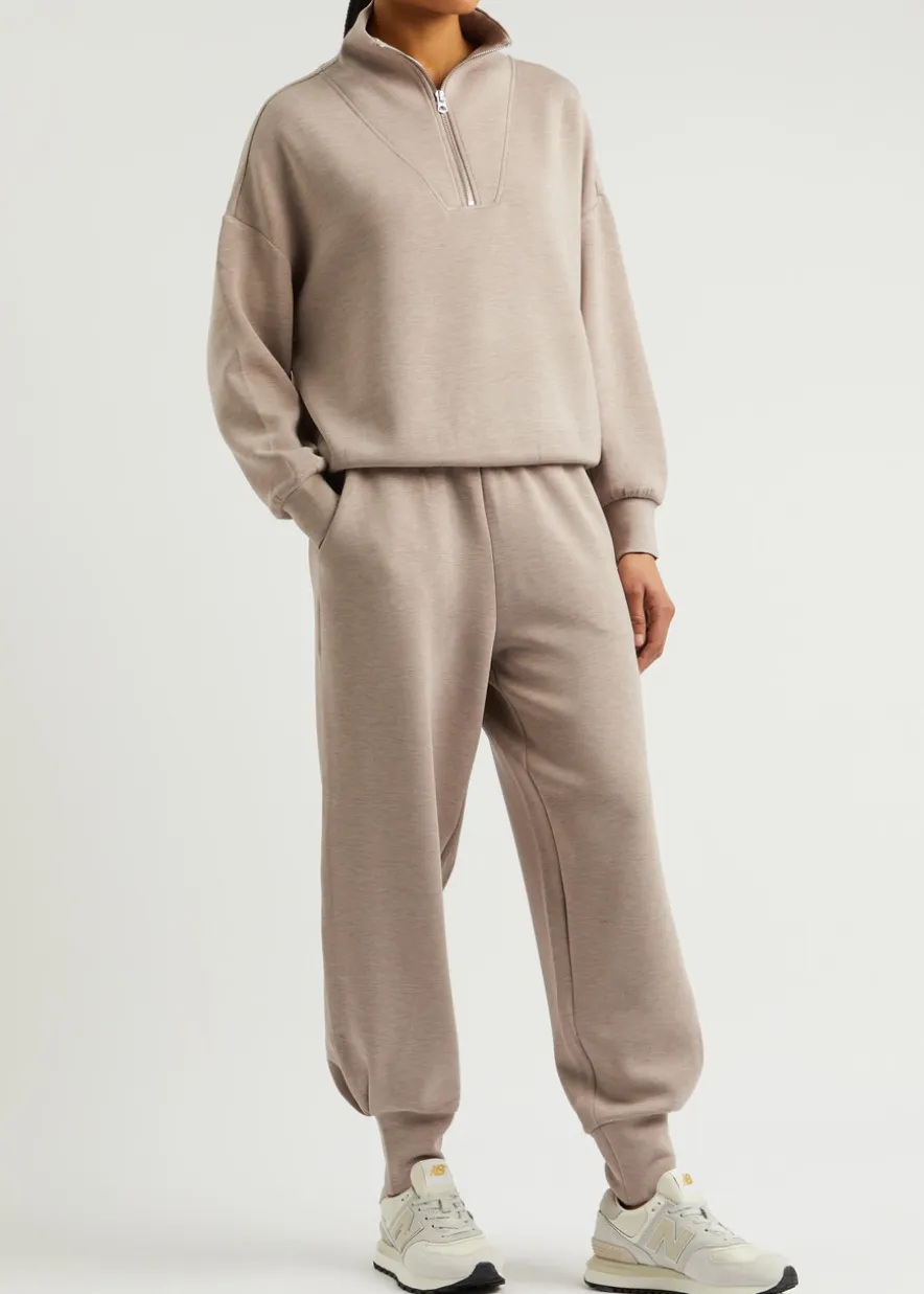 Hawley half-zip stretch-jersey sweatshirt