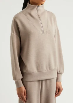 Hawley half-zip stretch-jersey sweatshirt