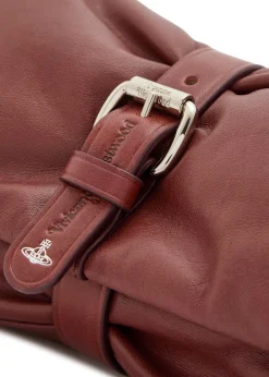Hazel Treasure padded leather clutch