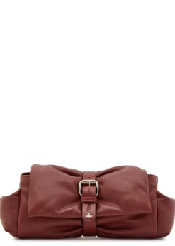 Hazel Treasure padded leather clutch