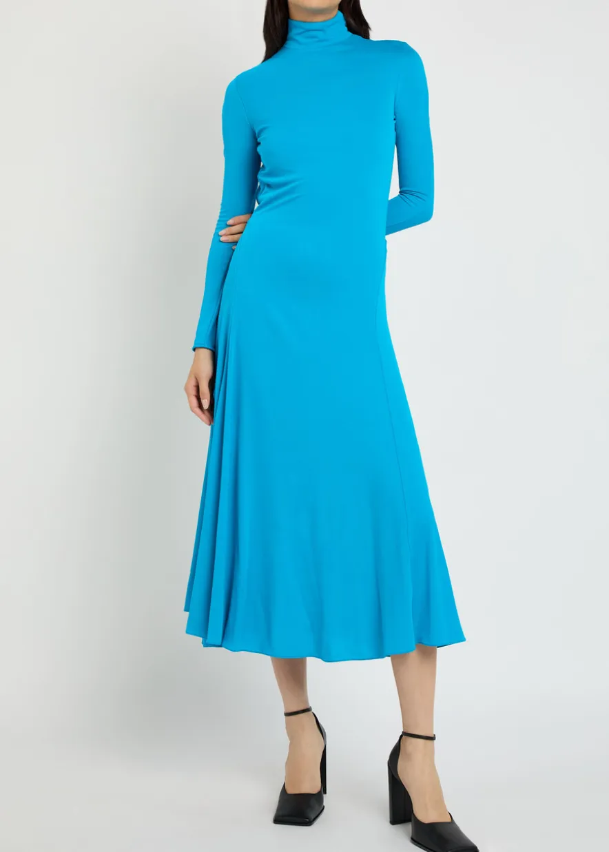 Heart cut-out crepe midi dress