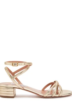 Heatwave 35 ribbed metallic sandals
