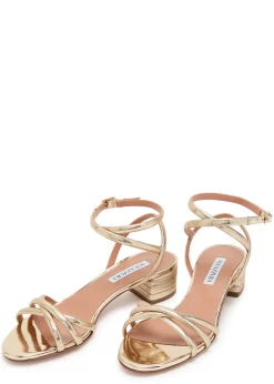 Heatwave 35 ribbed metallic sandals