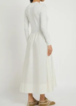 Henley cotton midi dress
