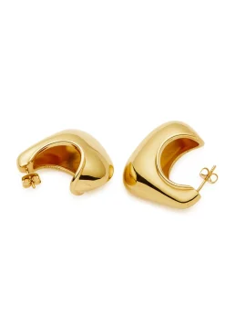 Hera Dome Large 18kt gold-plated earrings