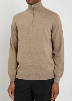 Heriot quarter-zip cashmere jumper