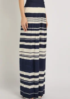 Heron striped wide-leg trousers
