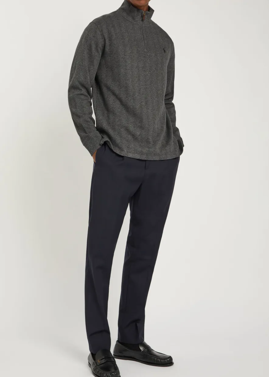 Herringbone cotton sweatshirt