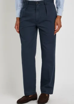 Herringbone tapered-leg trousers