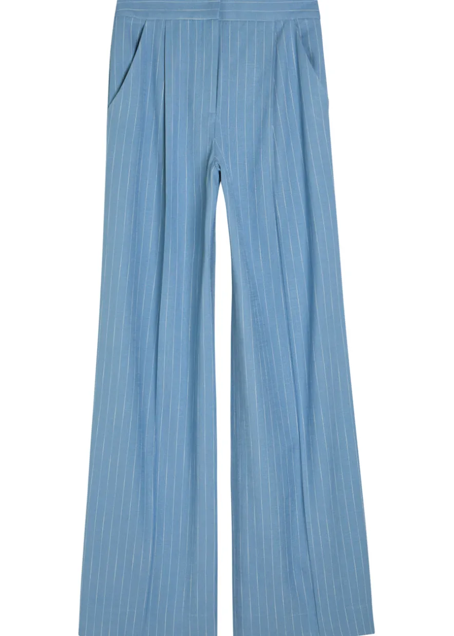 Heyser striped wide-leg trousers