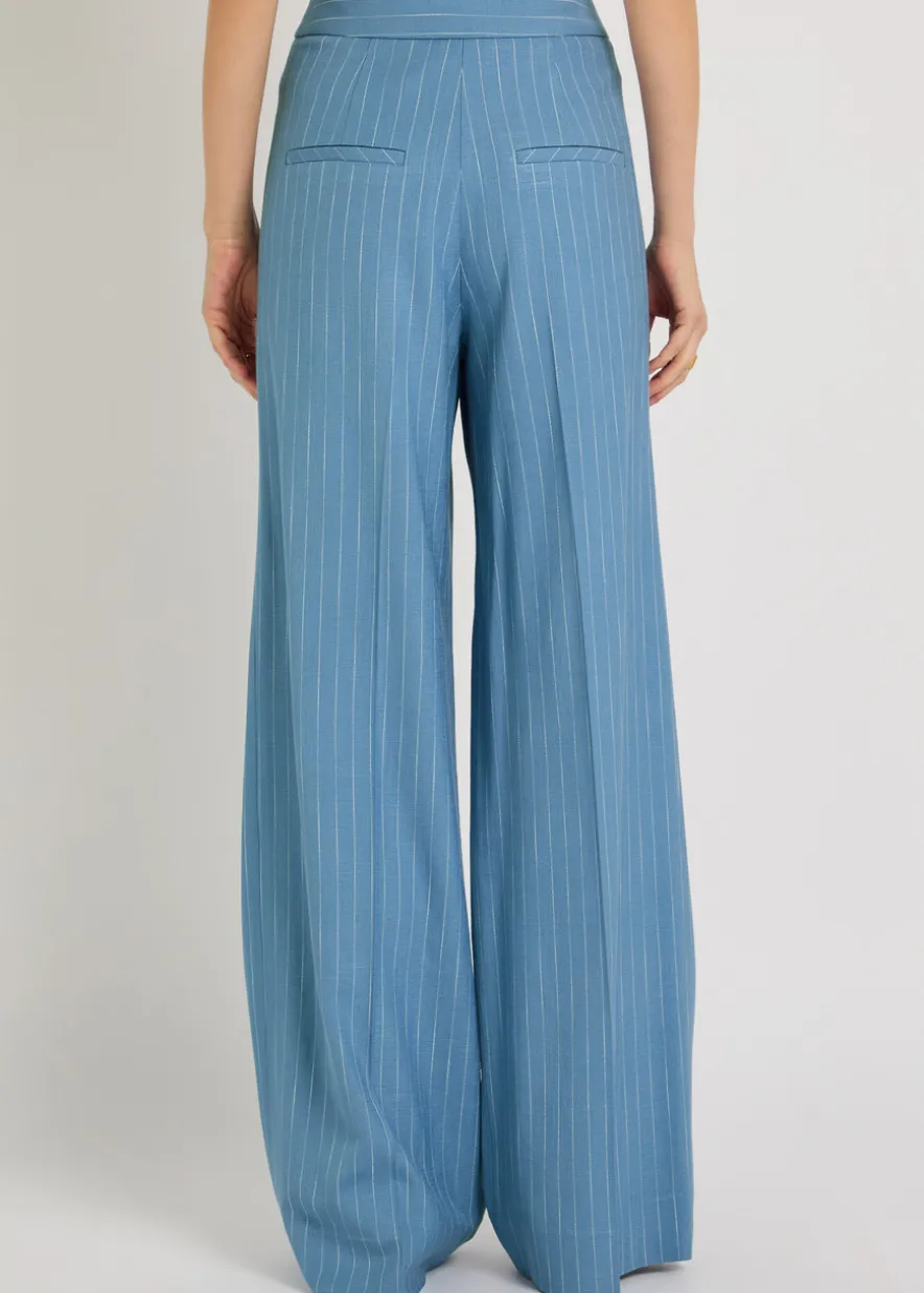 Heyser striped wide-leg trousers