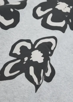 Hibiscus hooded cotton-blend sweatshirt