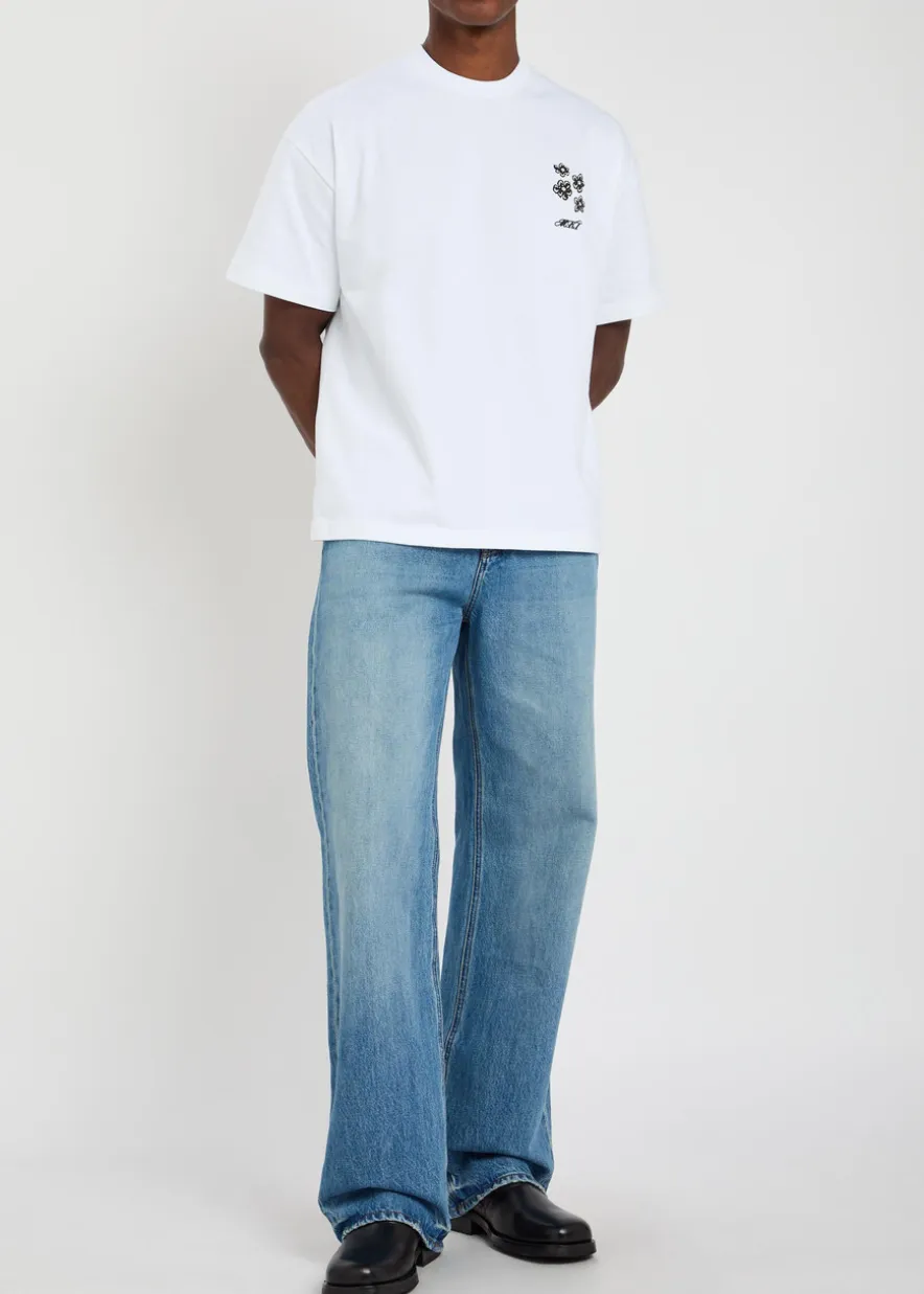 Hibiscus printed cotton T-shirt