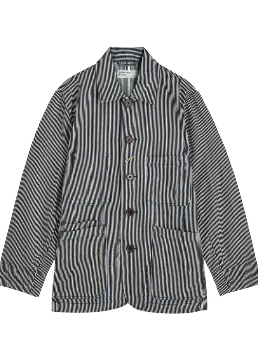 Hickory striped cotton overshirt