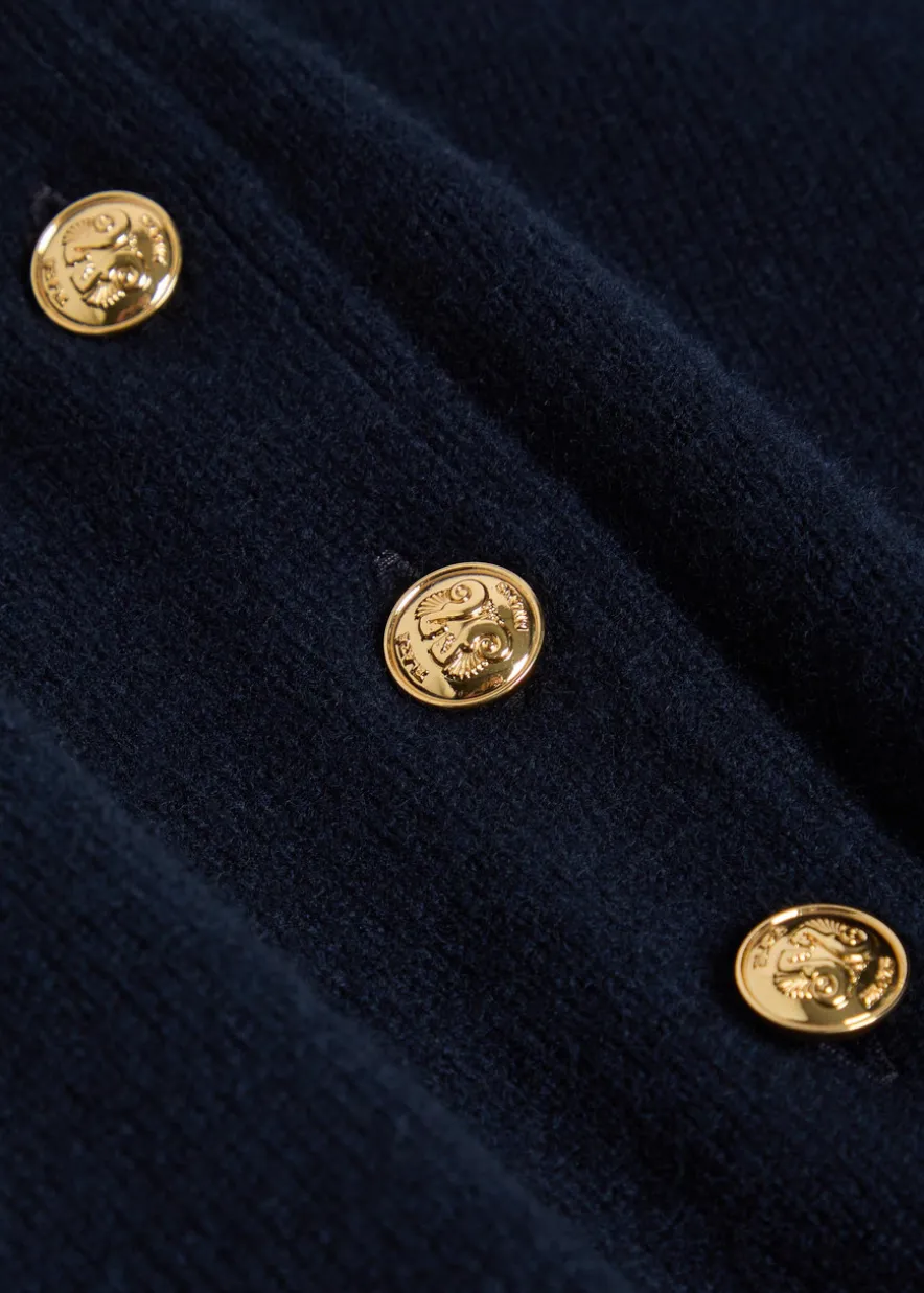 Highland wool and cashmere-blend polo top