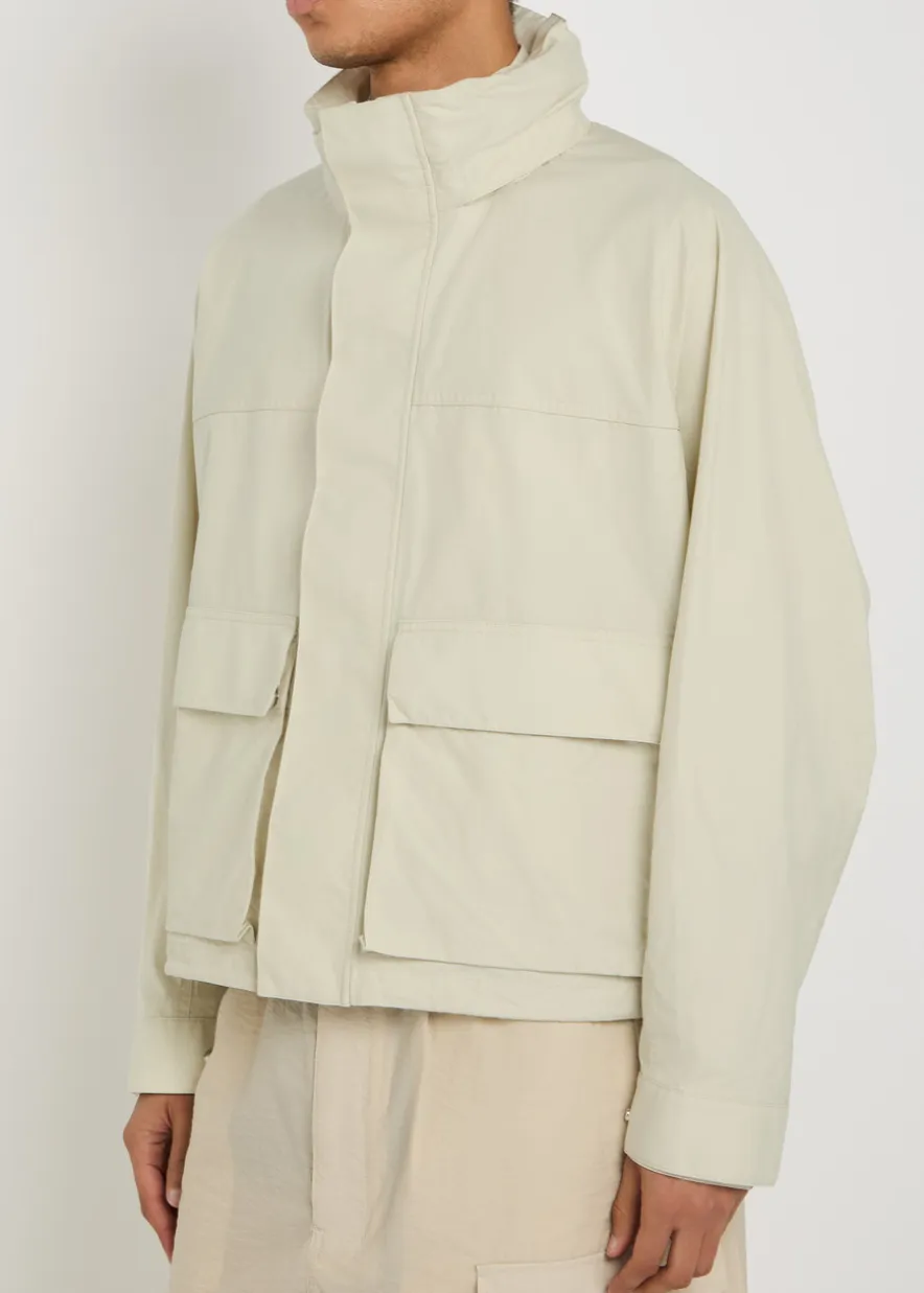 High-neck cotton parka jacket