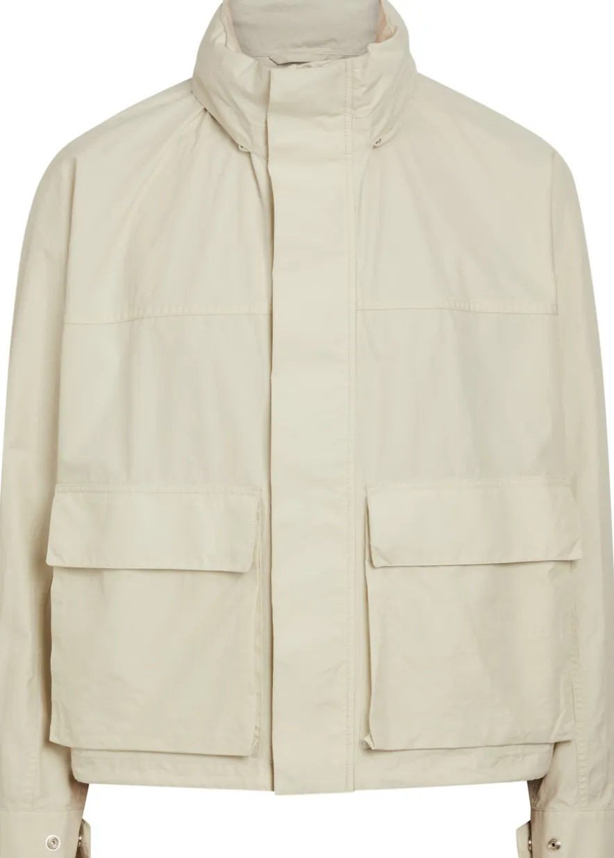 High-neck cotton parka jacket