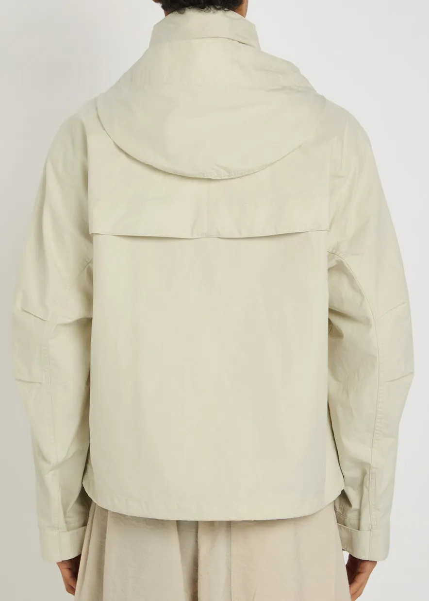 High-neck cotton parka jacket