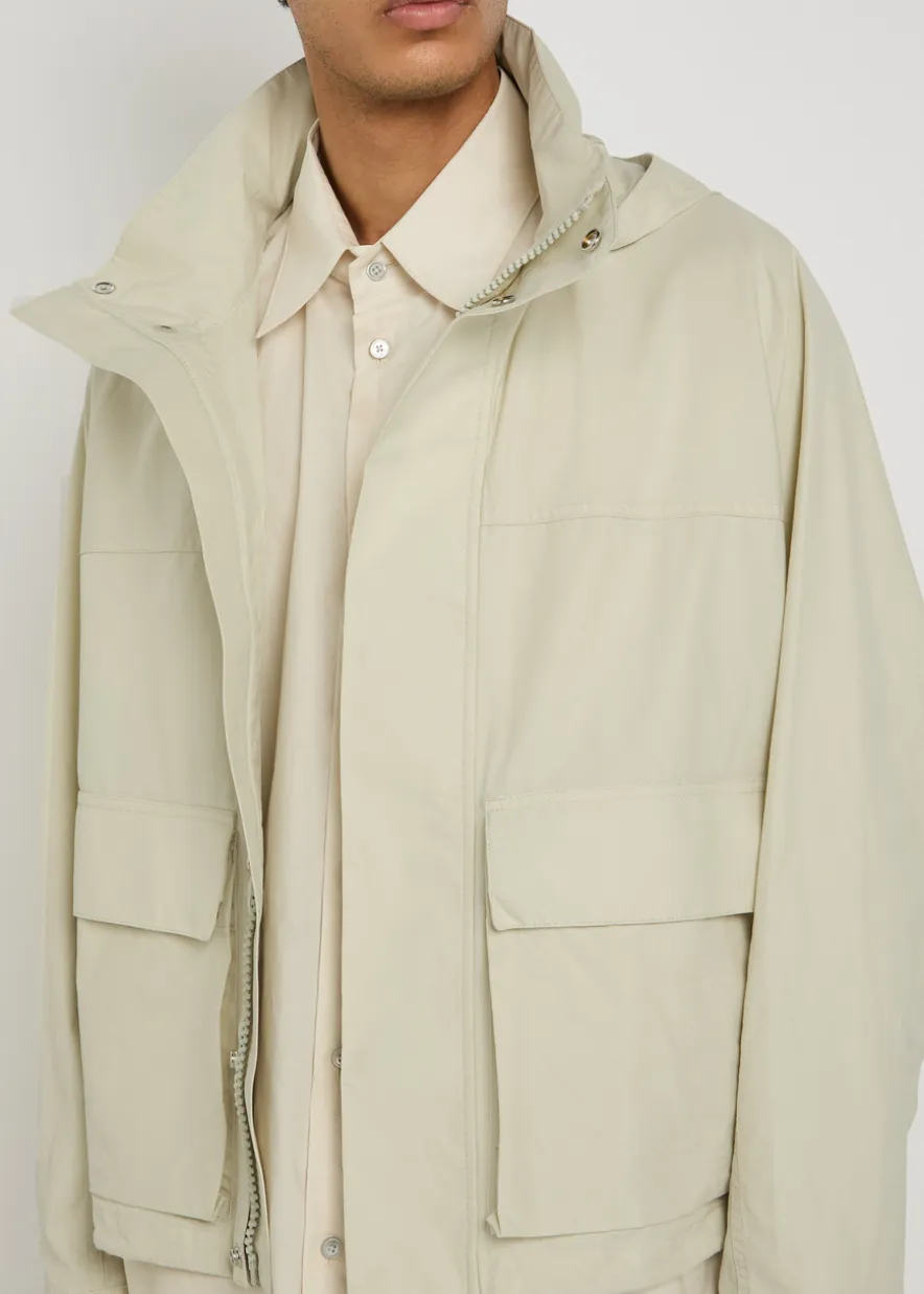High-neck cotton parka jacket