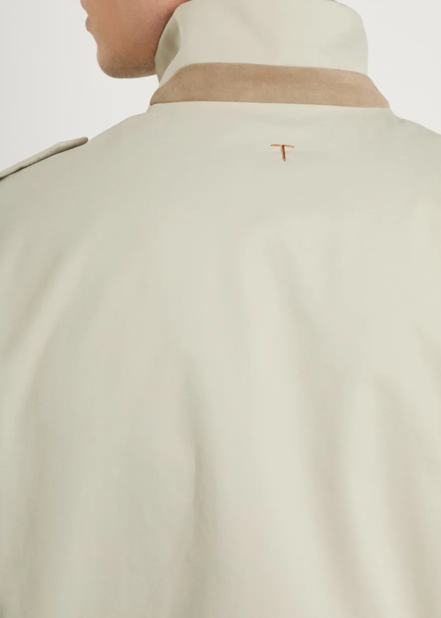 High-neck woven jacket