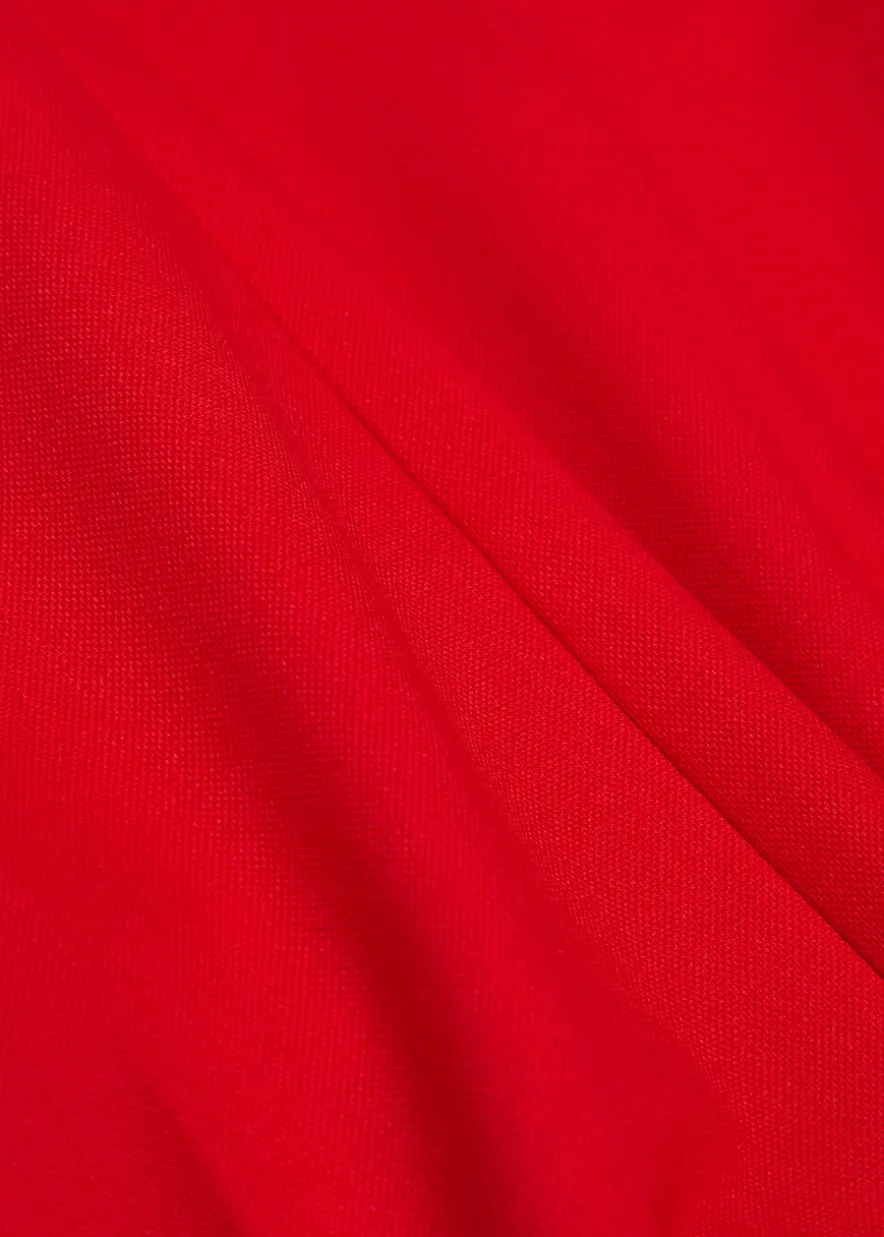High-waisted stretch-wool trousers