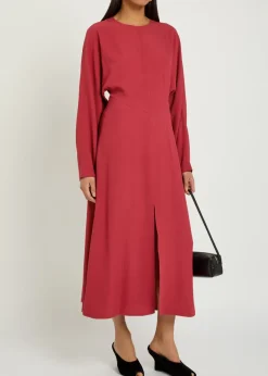 Hills cut-out crepe midi dress