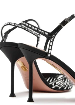 Hold Me Crystal 85 embellished satin sandals