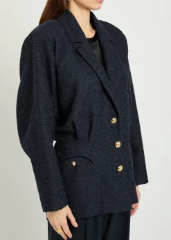 Honeybelle textured cotton-blend blazer