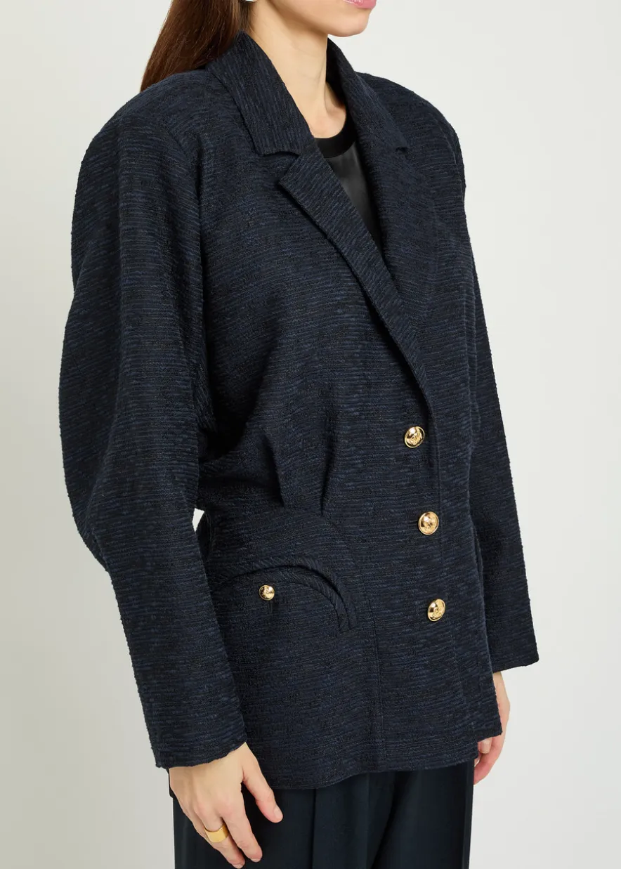 Honeybelle textured cotton-blend blazer
