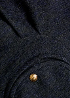 Honeybelle textured cotton-blend blazer