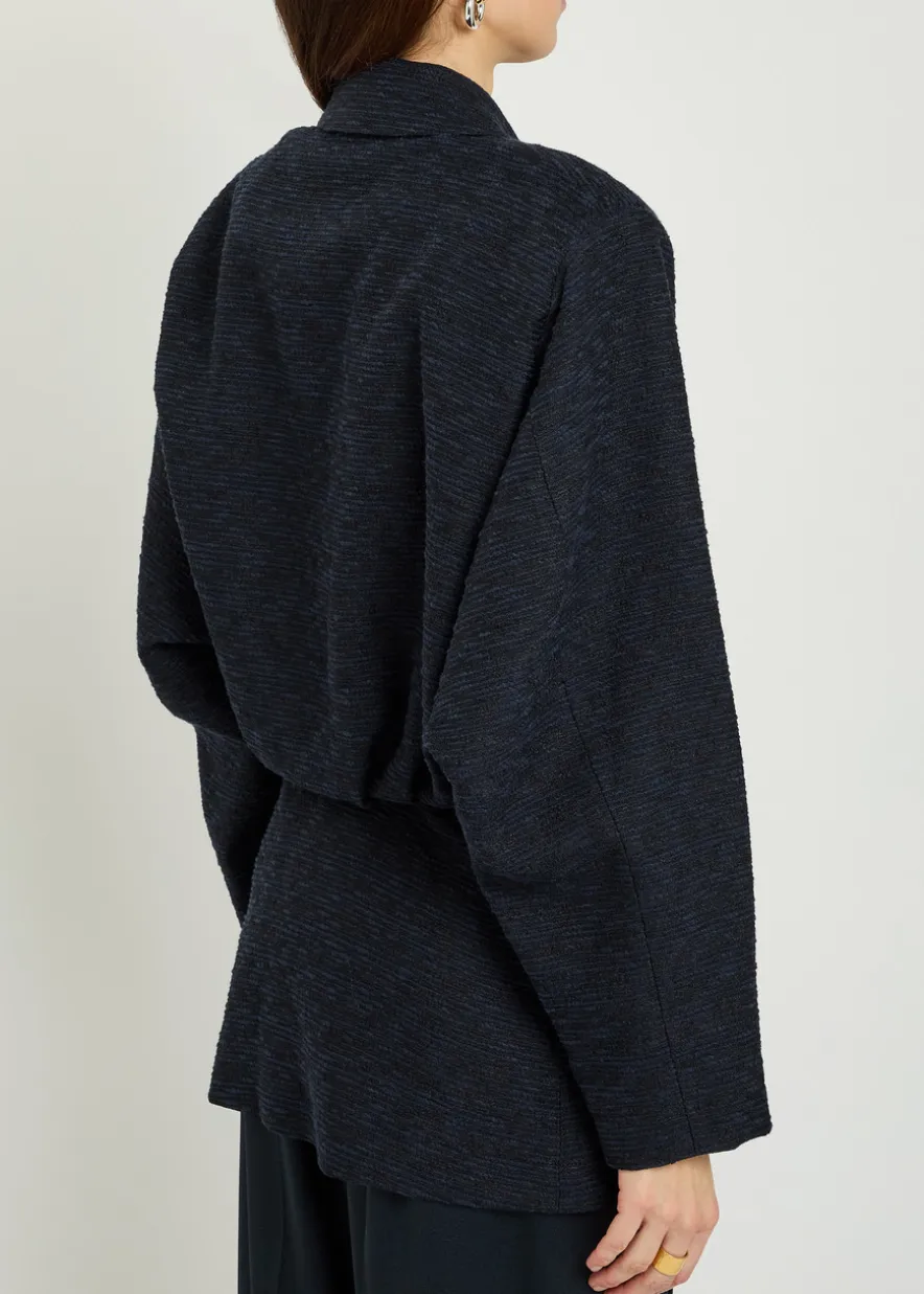 Honeybelle textured cotton-blend blazer