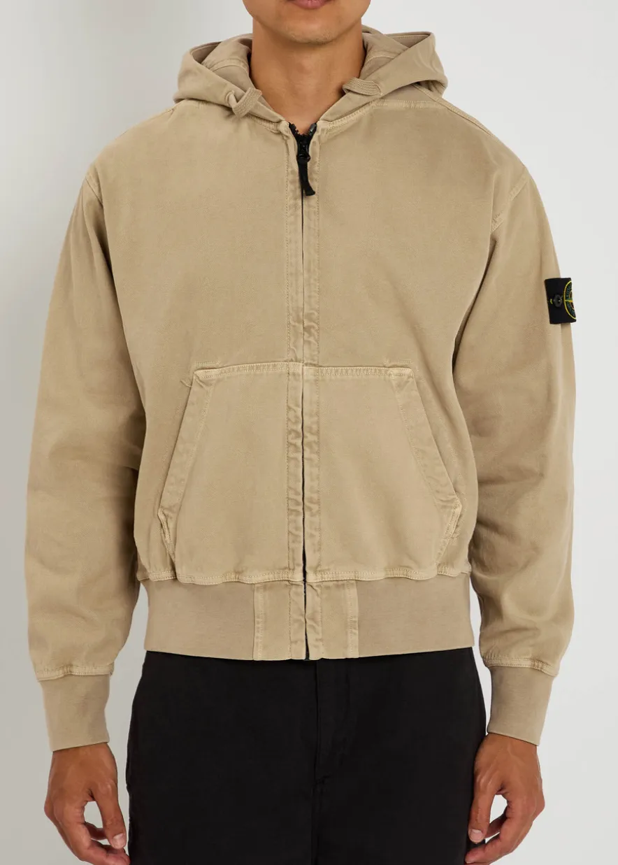 Hooded canvas work jacket