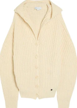 Hooded cashmere and wool-blend cardigan