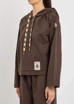 Hooded cotton-blend sweatshirt