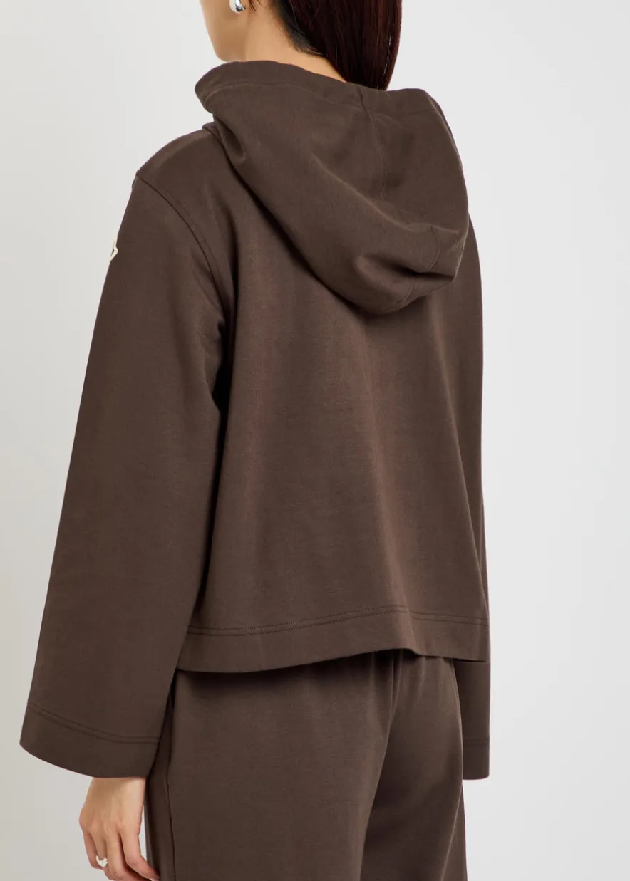Hooded cotton-blend sweatshirt
