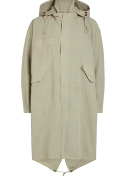 Hooded cotton parka coat