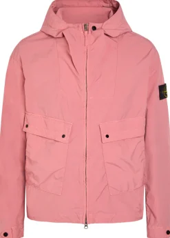 Hooded poplin jacket