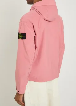 Hooded poplin jacket