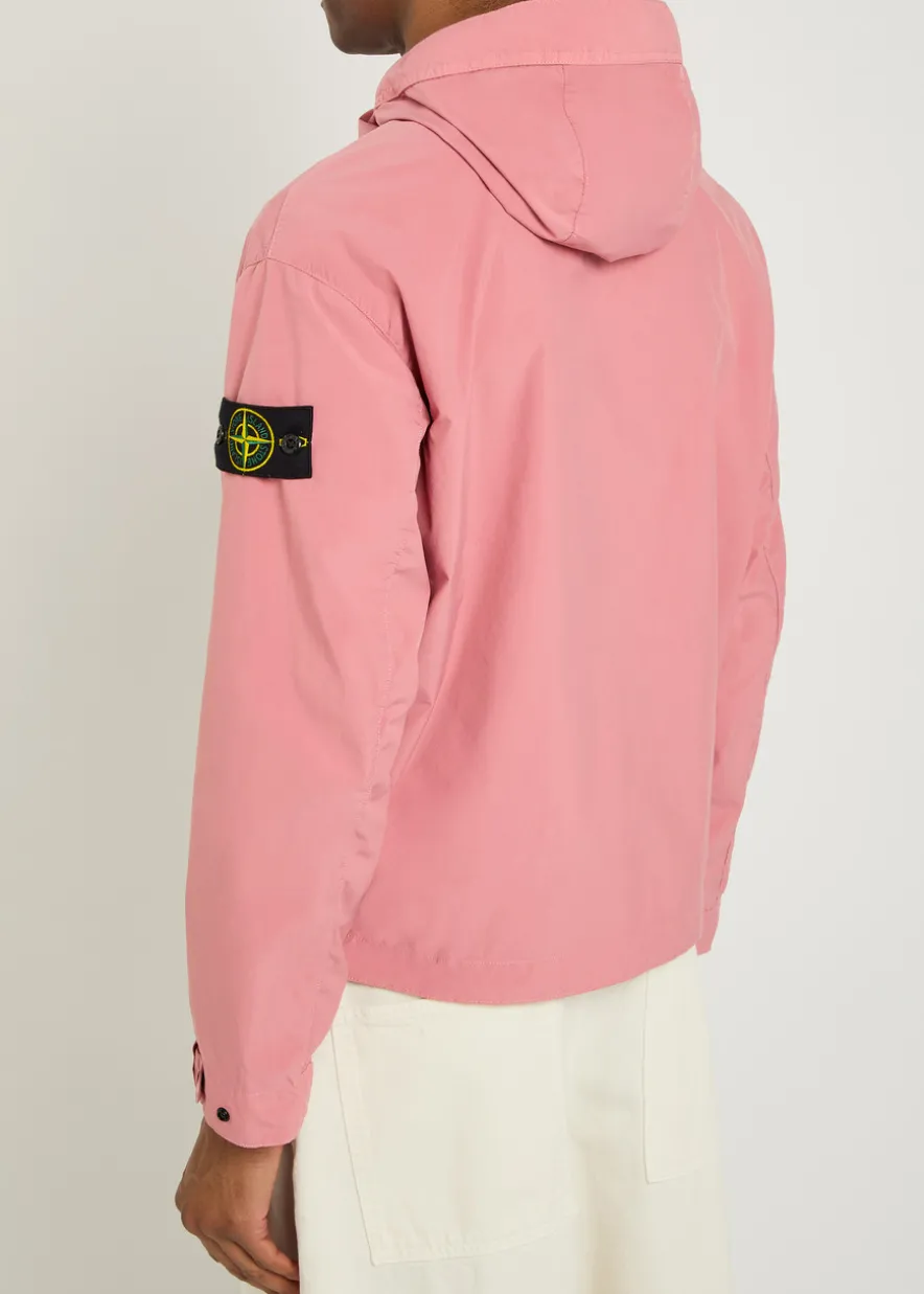 Hooded poplin jacket