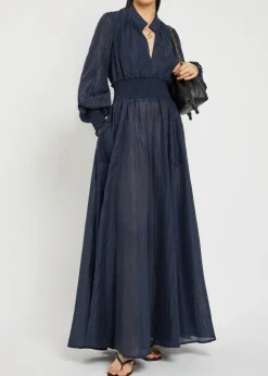 Horizon embroidered maxi dress